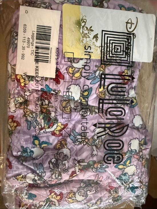 LuLaRoe Pants - LuLaRoe Lavender Daisy Duck Print Leggings